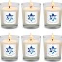 6 Pack White Yahrzeit Candles - Yahrzeit Memorial Candles, Memorial Bereavement Gifts for Loss of Loved One, Jewish Sympathy, Natural Soy Wax Hand Poured