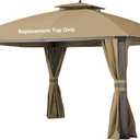 10X12 Replacement Gazebo Top for Eagle Brooke Gazebo Model A101007600, A101007603, A101007604 (Beige)