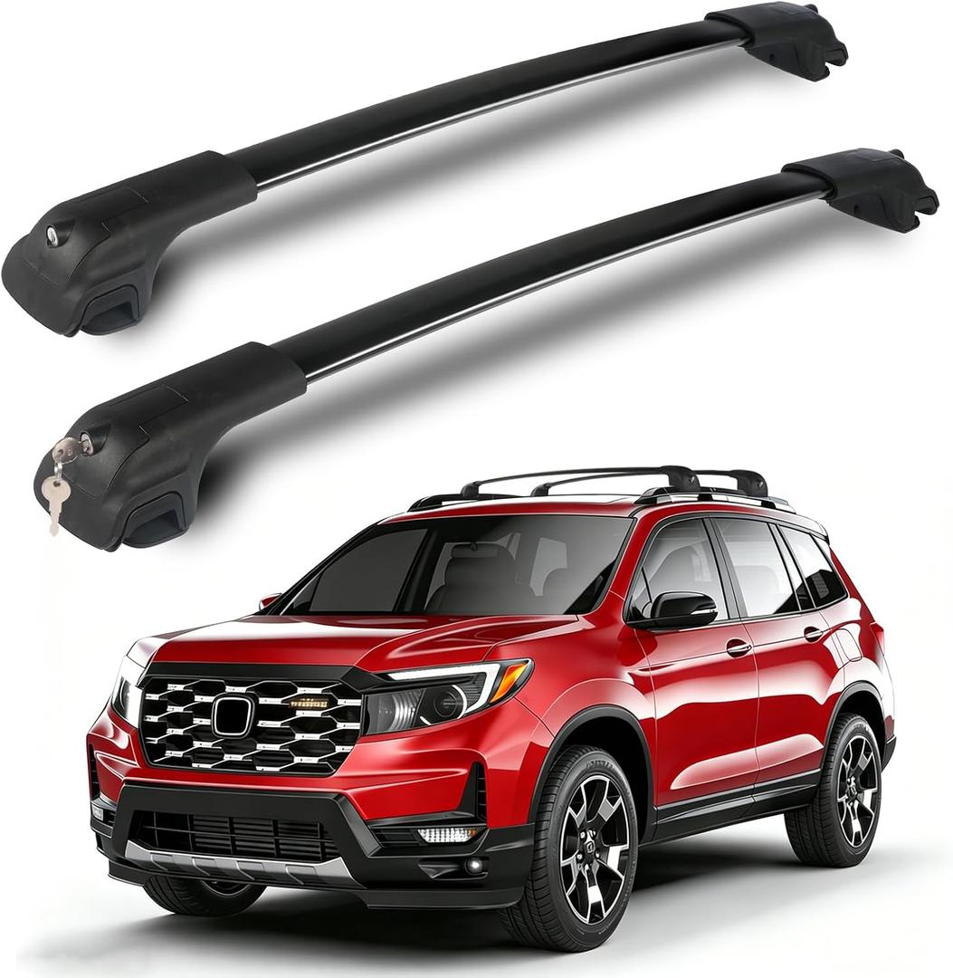 Lockable Roof Rack Cross Bars Compatible with Honda Passport 2019-2025(with Raised Side Rails), Heavy Duty Aluminum Crossbars for Rooftop Cargo Luggage, Kayak, Snow Board