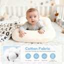Baby Lounger & Snuggle Nest for Newborn 0-24 Months, Baby Nest Supervised Breathable Cotton for Newborn, Breathable Portable Infant Lounnger for Travel and Home, White (Lounger Cover Included