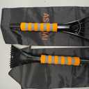 AstroAI 2 Pack 27" Snow Brush and Ice Scrapers for Car Windshield, Detachable Snow Scrapers with Ergonomic Foam Grip for Cars, Trucks, SUVs (Heavy Duty ABS, PVC Brush, Orange)