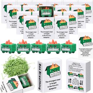 Realspring 36 Sets Dumpster Ornament Desk Accessories Funny Valentines Coworkers Gifts Emotional Resin Dumpster with Card Office Appreciation Gifts for Team Staff Employee Volunteer (Classic)