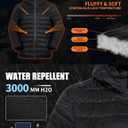 Pioneer Camp Mens Lightweight Packable Puffer Jacket Hooded Insulated Thermal Puffy Winter Jackets for Running Travel (Black, M)