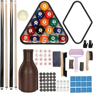 95PCS Pool Table Accessories Set with Pool Balls and Cleaning Kit