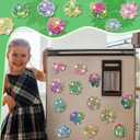 Remuuly 30 Pcs Diamond Painting Magnets Summer Diamond Art Magnet Kits for Adults Spring Flower Animal Cupcake 5D Rhinestones Refrigerator Magnetic Stickers for Fridge DIY Crafts Gifts(Succulents)