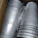 Zhehao 12 PCS 12 Inch Galvanized Metal Vase with Handles Bulk Tin Flower Buckets Galvanized Vases for Flowers Country Wedding Table Centerpieces Metal Flower Buckets for Wedding Home(Matte Silver)