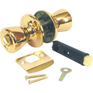 D600B D-600B Bright Brass Mobile Home Interior Door Privacy Lock