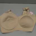 PoseFree Womens Seamless Wireless Supportive Bra Push Up Comfort Soft No Underwire Full Coverage T-Shirt Bra 2 XL