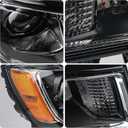 Right Halogen Headlight Assembly for 2017-2021 Jeep Grand Cherokee | Passenger Side Headlamp Chrome Housing Replacement for 68266647AD