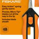 Fiskars 6" Pruning Scissors for Flower Stems, Herbs, Buds, and Small Plants, Garden Snips with Stainless Steel Blades, Gardening Trimmers with Comfortable Handle