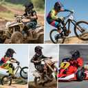 Youth Kids Dirt Bike Helmets Motocross Offroad ATV BMX MX Dirtbike Motorcycle Helmet J-01 with Goggles and Gloves DOT Approved, XL