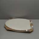 Bemis 1500EC Durable Wood Toilet Seat with Easy Clean Hinges, Made in USA, Elongated, Biscuit