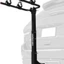 Retrospec Lenox 2-5 - Bike Hitch Rack for Cars, Trucks, SUVs with 2 Hitch | Foldable Steel Frame with Anti-Rattle Adapter, Tie Down Cradles and Straps - Fits Most Frames (Black)