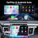 Android 15 Car Radio for Toyota RAV4 2013-2018: 10.2'' 4GB+64GB Car Stereo Upgrade Wireless CarPlay & Android Auto with WiFi 6, Bluetooth, GPS, FM/RDS, EQ, SWC, 1080P Backup Camera