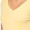 Eddie Bauer Women's Short Sleeve Favorite Vneck Tee Yellow (Yellow), Small