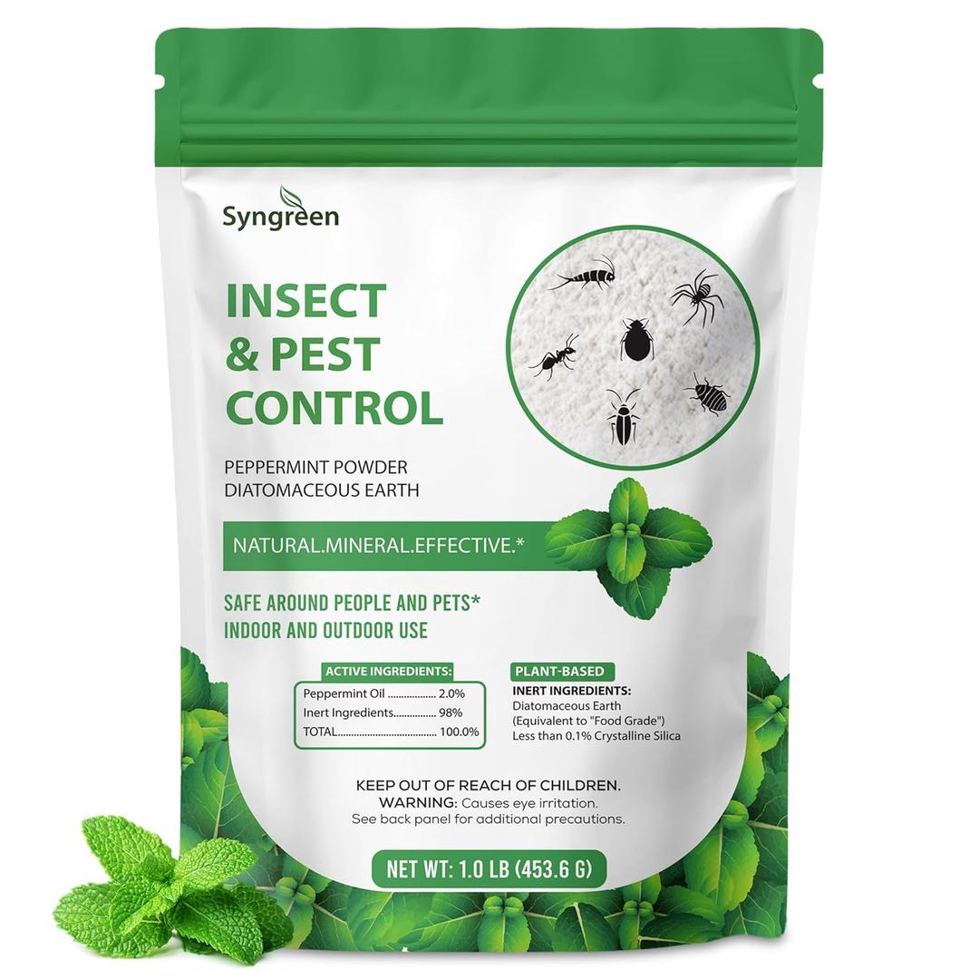Food Grade Diatomaceous Earth 1 lb with Peppermint - Indoor/Outdoor Family-Friendly
