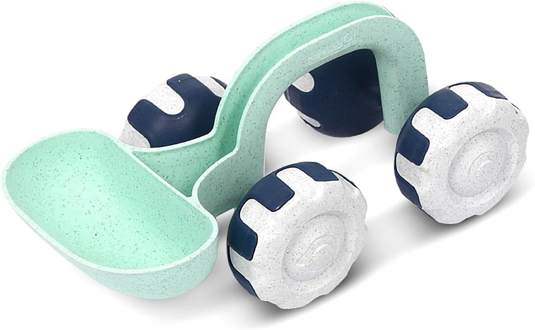 Asweets Beach Sand Toy Shovel Car, Organic Green Plastic Travel Beach Sand Toys for Kids Toddlers, Ideal Gift for Boys and Girls, 11.81''L x 6.10''W x 5.31''H (Medium)