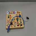 Toddler Busy Board,Montessori Toys for 1-3 Years Old,Baby Sensory Board,Wooden Learning Toys,Christmas & Birthday Gift for Boys & Girls (Dinosaur Busy Board v2)