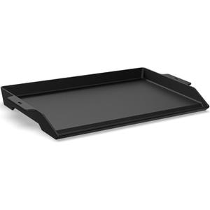Updated Cast Iron Griddle for Gas Grill, 23" x 16" Large Matte Porcelain Enamel Griddle for Gas & Charcoal Grills, Universal Flat Top Plate with Extra High Sidewalls for Camping, Tailgating, Parties