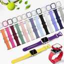 16 Pack Band Compatible with Apple Watch Bands for Women Men, Screen Protector Case Band&Organizer for iWatch Series 11 10 9 8 7 6 5 4 SE, Size 42mm (Series 10)
