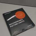 NARUNDREN 2 Pack Picture Lights for Wall, Rechargeable LED Picture Light Battery Operated with Remote, Dimmable Poster Light for Paintings, Portraits, Art Frames, Display Lighting for Wall Decor,Black