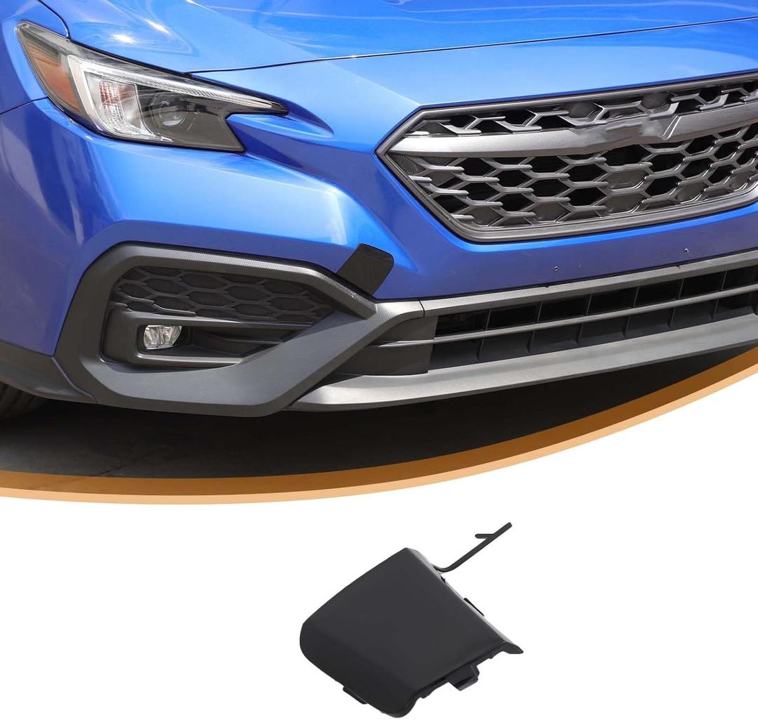 Daeiclru Car Front Bumper Tow Hook Cover Compatible with Subaru WRX 2022 2023 2024 2025, Front Trailer Cover Tow Hook Cover Replacement Accessories ABS Black