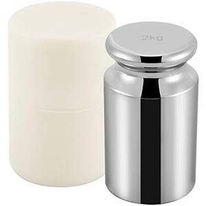Bonvoisin 2KG Calibration Weight for Digital Scale, Class M1, Carbon Steel, Chrome Finish (2000g)