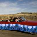 2 x 2 Pack Iridescent Fringe Float Curtain, Metallic Foil Fringe Garland Shiny Wall Hanging Drapes Tassel Foil Float for Parade Float Trailer, Outdoor Indoor Birthday Holiday Party Decoration (Royal Blue)