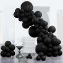 PartyWoo Black Balloons, 85 pcs Matte Black Balloons Different Sizes Pack of 18 Inch 12 Inch 10 Inch 5 Inch Black Balloons for Balloon Garland Balloon Arch as Birthday Party Decorations, Black-Y18