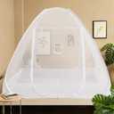 AMMER Pop Up Bed Tent with Oxford Bottom, Full Enclosure Mosquito Net Tent for Bed with Fine Mesh, Portable Sleeping Tent for Kids and Adults, Bug Protection Canopy for Twin, Full, Queen and King