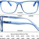 Large Reading Glasses Mens Oversized Wide Readers +2.50 Lightweight Square Magnifying Cheaters for Men W/Big Head 2 Pack