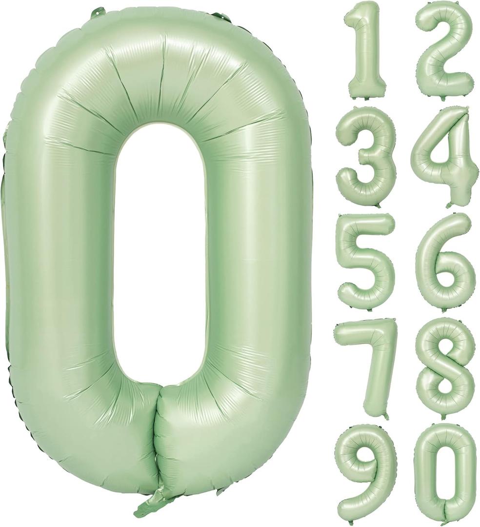 40" Olive green Number Balloons Helium Foil Mylar Balloon Birthday Party banquet Decoration Digital 0