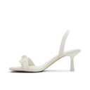 ALDO Women's Heeled Sling Back Sandals, White, 7.5