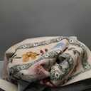 Deerly Floral Area Rugs 5x7 Vintage Boho Washable Non-Slip Living Room Carpet Soft Low Pile Colorful Thin Bedroom Floor Mat Indoor for Dining Room Playroom Nursery Farmhouse, Beige/Green/Multi