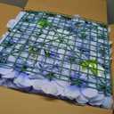 12pcs Flower Wall Backdrop 16.5"x16.5" Artificial Floral Panel-Blue