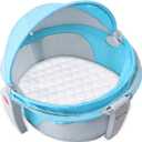 1 Waterproof Bassinet Mattress Pad Cover Compatible with Fisher Price On The Go Baby Dome, Ultra Soft Surface, Breathable and Easy Care