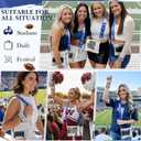 Tondiamo 10 Pcs Game Day Transparent Bag & Bracelet for Stadium Events Game Day Stadium Approved Football Accessories Outfits (Blue)