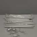 Silver Curtain Rods for Windows with Brackets,5/8 Inch Diameter Small Curtain Rod Adjustable Set 32 to 90 Inches,Easy Install Drapery Rods,Gray