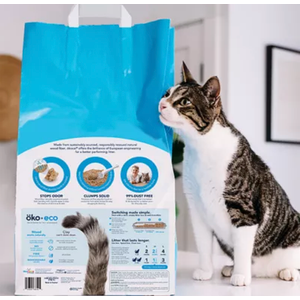 Okocat Original Clumping Wood Cat Litter - Low Dust, Natural