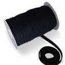 Tewadoo Bias Tape Double Fold 1/4 Inch - Black 55 Yards Polyester Binding Tape for Sewing, Quilt Binding, Hemming, Seaming and Fabric Piping