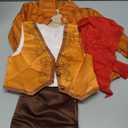 Toddler Kids Costume Vest Halloween Cosplay Shirt Outfit with Scarf for Boys Girls