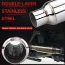 LCGP 2.5" inlet & outlet Universal Resonator, 16" Long Performance Muffler, Weld- On, Straight Through Design, Deep Tone