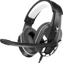 Kikc PS4 Gaming Headset with Mic for Xbox One, PS5, PC, Mobile Phone and Notebook, Controllable Volume Gaming Headphones with Soft Earmuffs for Kid (White)