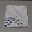 Gibelle Navy Blue Eucalyptus Shower Curtain, Watercolor Plant Leaves with Floral Bathroom Shower Curtain Set, 72x72