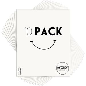 Golden State Art, Pack of 10 16x20 Off White Backing Board, Cardboard Paper with a Smooth Finish for Spray Painting, Arts, Crafts, Posters, Restaurant Menus (1.2mm Thick)