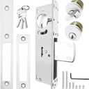 Storefront Door Mortise Lock Swing Deadbolt, Commercial Door Locks with Double Cylinder Deadbolt, Door Lack Replacement Parts for Storefront Entry Doors (1-1/8inches Backset) 