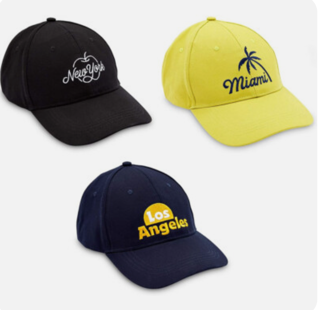 Baseball Caps for Men and Women, Los Angeles, Miami, New York (3 Pack)