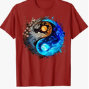 Yin Yang Moon and Sun T-Shirt, Red, XL