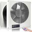 20W 8 Room to Room Fan 10-Speed RC Two-Way Reversible Airflow Through Wall with Temperature and Timer Setting In-Wall Vent Fan