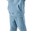 Flygo Girls Boys Fleece 2 Piece Outfits Pants Set Hoodies Sweatshirt and Jogger Sweatpants Medium